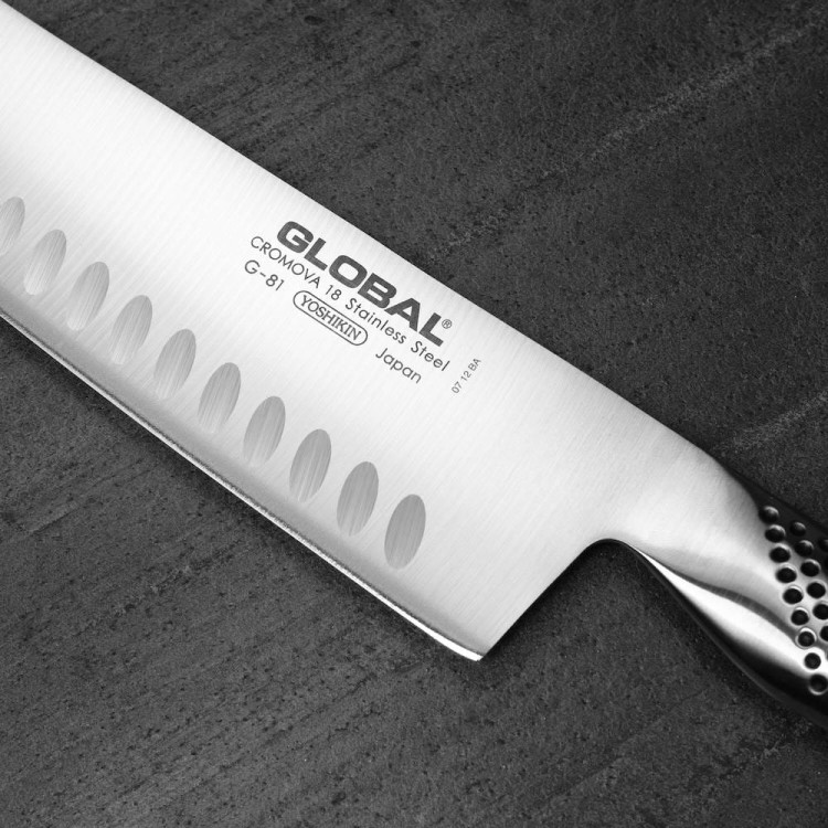 Nóż Do Warzyw Żłobiony 18cm | Global G-81