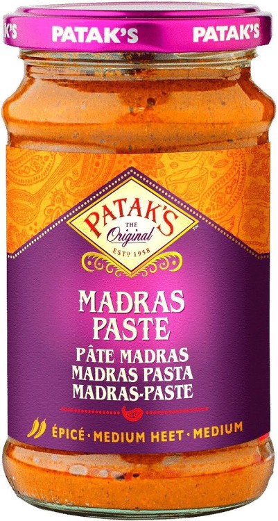 Pasta Madras Curry Średnio Ostra Indyjska Medium Hot 283g PATAKS