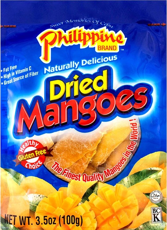Suszone Mango Naturalna Filipińska Przekąska 100g PHILIPPINE BRAND