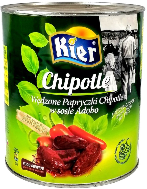 Papryczki Chipotle Ostre Wędzone w Sosie Adobo 2800g KIER