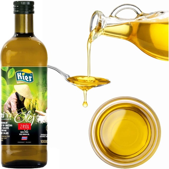 Olej Ryżowy 100% Czysty Wysoka Jakość 1L KIER