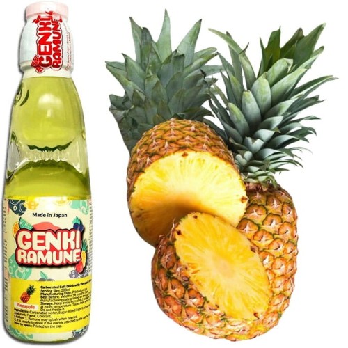 Napój Oranżada Japońska Ananas Pineapple 200ml GENKI RAMUNE