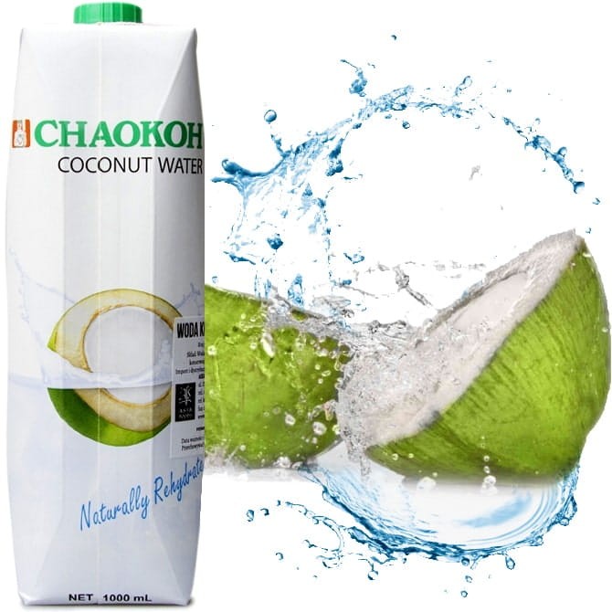Naturalna Zdrowa Woda Kokosowa z Zielonego Kokosa 100% Nawodnienie 1000ml 1 Litr CHAOKOH