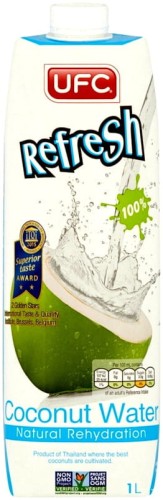 Naturalna Zdrowa Woda Kokosowa z Zielonego Kokosa 100% Nawodnienie 1000ml 1 Litr UFC REFRESH