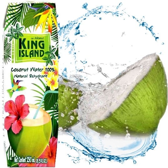 Naturalna Zdrowa Woda Kokosowa z Zielonego Kokosa 100% Nawodnienie 1000ml 1 Litr KING ISLAND