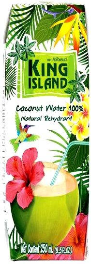 Naturalna Zdrowa Woda Kokosowa z Zielonego Kokosa 100% Nawodnienie 1000ml 1 Litr KING ISLAND