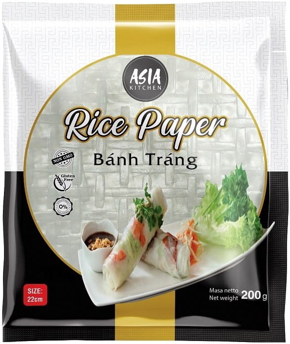 Papier Ryżowy Okrągły 22cm Sajgonki 200g ASIA KITCHEN