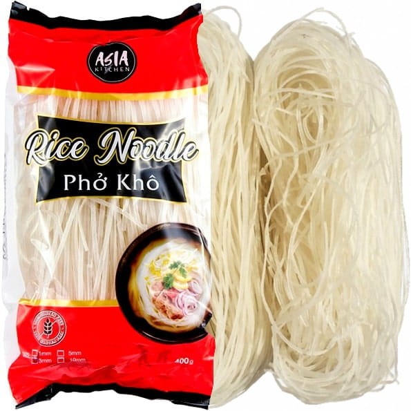 Makaron Ryżowy Wstążki 3mm 400g ASIA KITCHEN