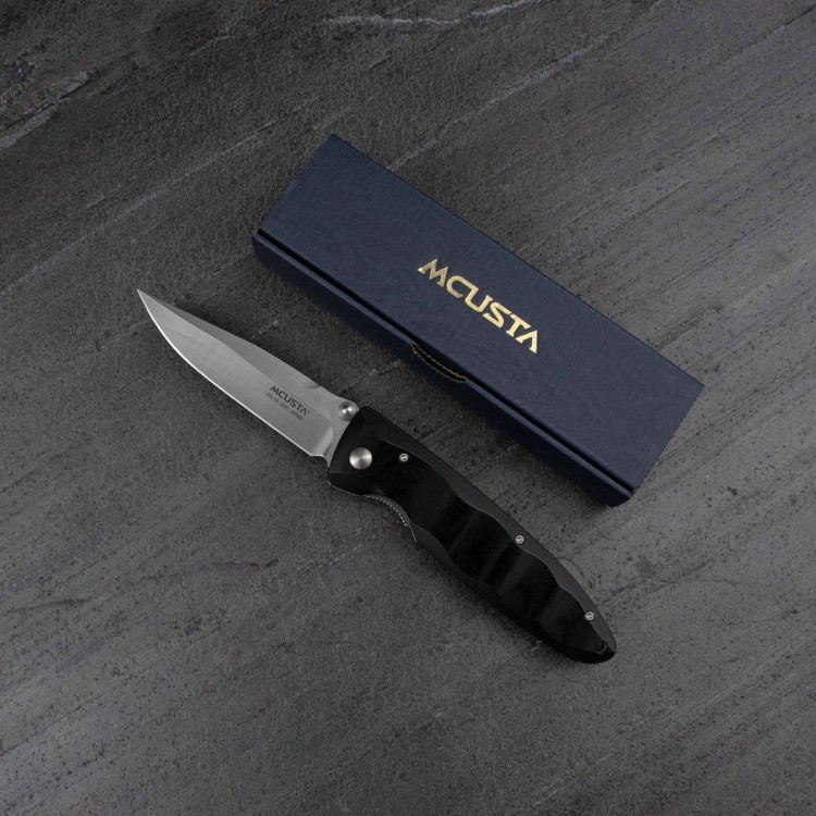 Nóż Składany Mcusta Classic Wave Black Pakka VG-10 8cm