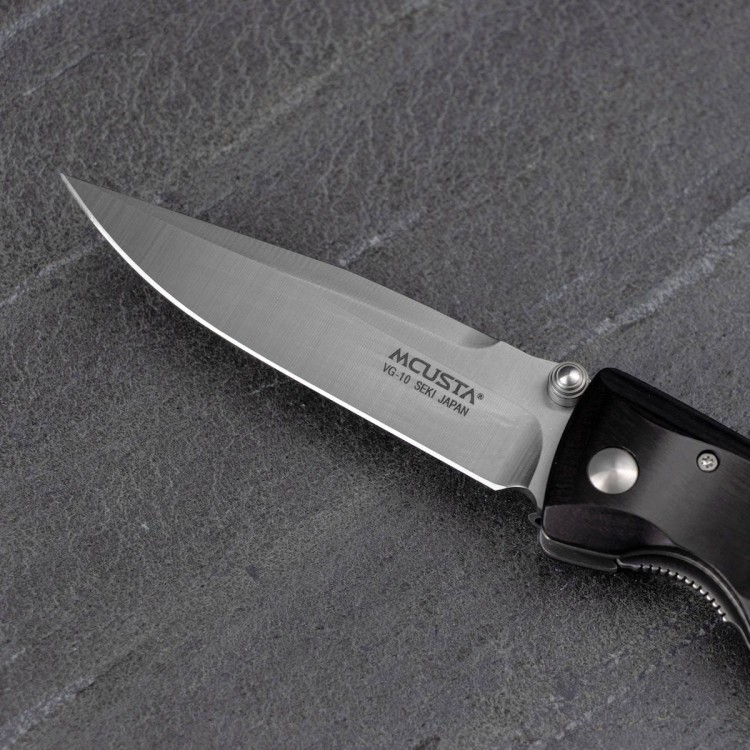 Nóż Składany Mcusta Classic Wave Black Pakka VG-10 8cm