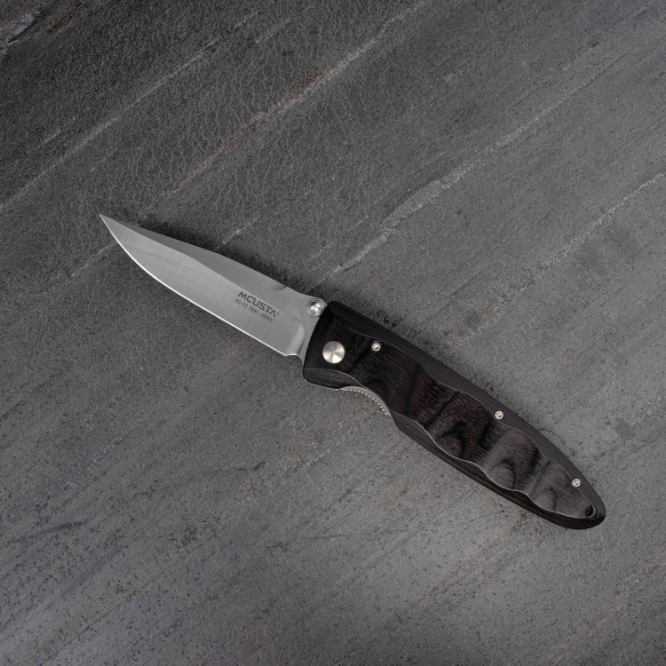 Nóż Składany Mcusta Classic Wave Black Pakka VG-10 8cm
