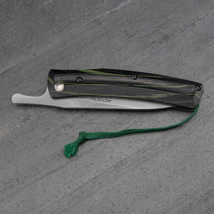 Nóż Składany Mcusta Friction Folder Czarno-Zielony VG-10 7,5cm