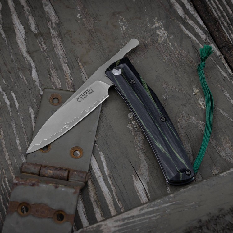 Nóż Składany Mcusta Friction Folder Czarno-Zielony VG-10 7,5cm