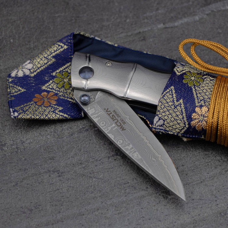 Nóż Składany Mcusta Shinra Take Damascus VG-10 6,5cm