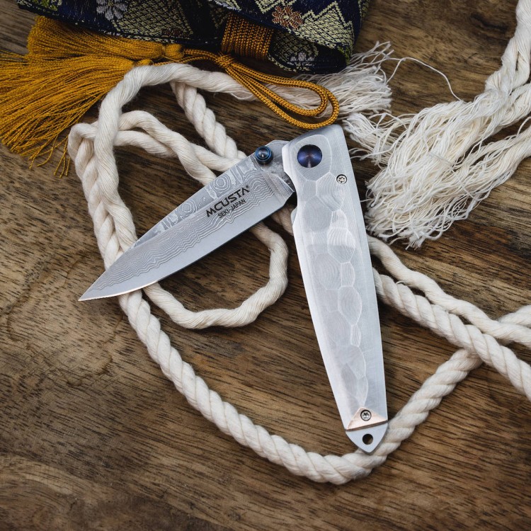 Nóż Składany Mcusta Shinra Tsuchi Damascus VG-10 6,5cm