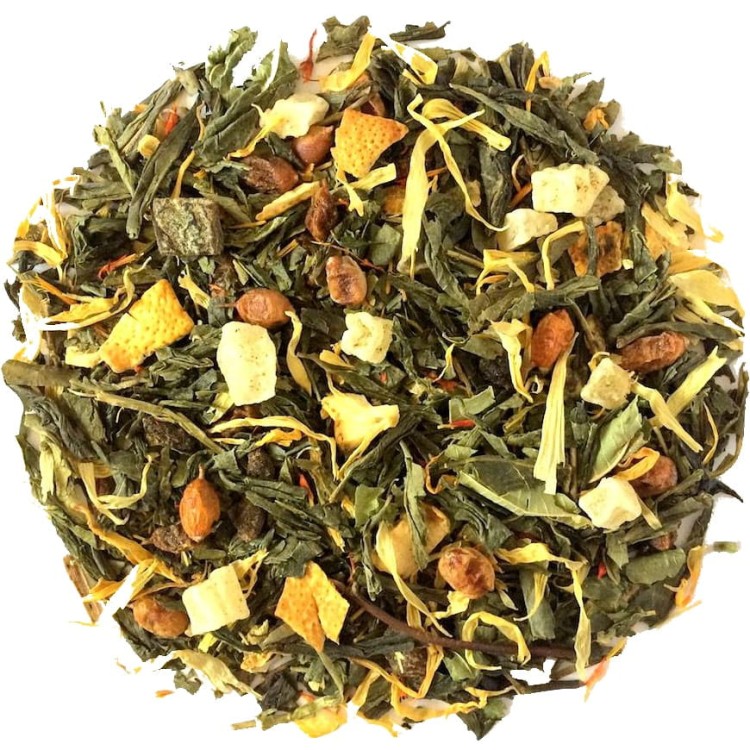 Zielona Herbata Liściasta Sencha Moc Aloesu Naturalna 50g SKWORCU