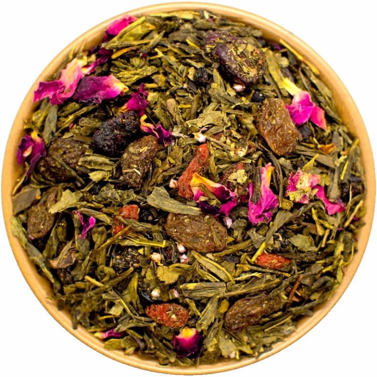 Herbata Zielona Sencha Zielone Wzgórze Goji 50g SKWORCU
