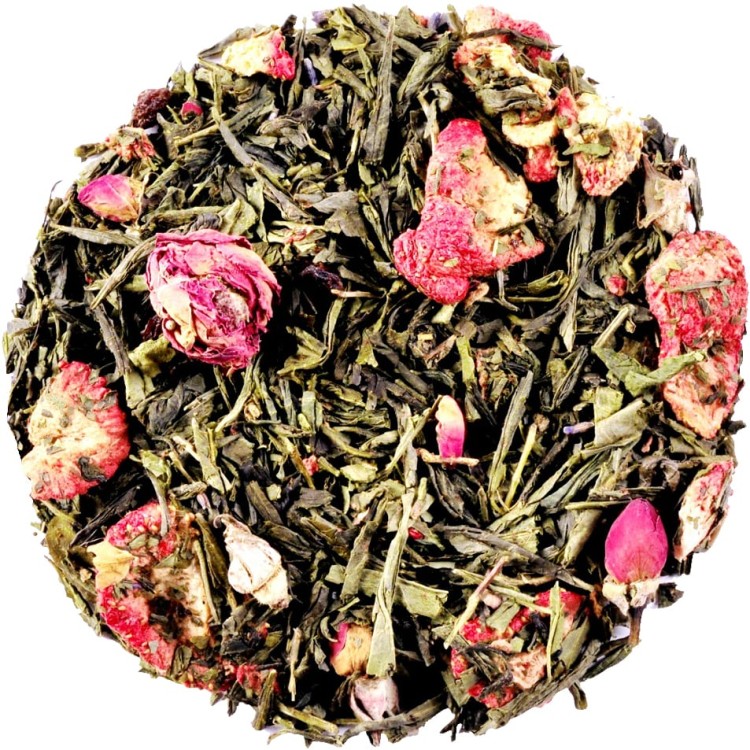 Herbata Zielona Sencha Truskawki w Szampanie 50g SKWORCU