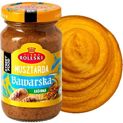 Musztarda Bawarska ŁAGODNA Do Piwa i Kiełbasy 220g ROLESKI