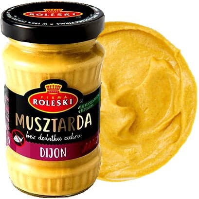 Musztarda Dijon OSTRA Bez Cukru i Glutenu Dla Vegan 175g ROLESKI