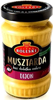 Musztarda Dijon OSTRA Bez Cukru i Glutenu Dla Vegan 175g ROLESKI