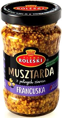 Musztarda Francuska ŁAGODNA z Pełnych Ziaren 175g ROLESKI