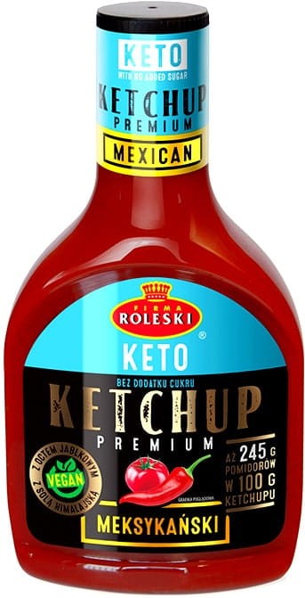 Ketchup Meksykański Premium Bez Cukru Dla Vegan KETO 425g ROLESKI
