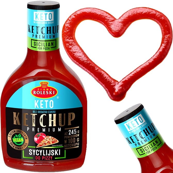 Ketchup Sycylijski Do Pizzy Premium Bez Cukru KETO 425g ROLESKI