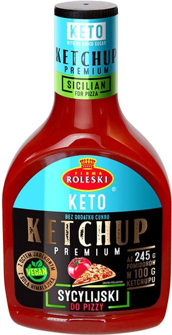 Ketchup Sycylijski Do Pizzy Premium Bez Cukru KETO 425g ROLESKI