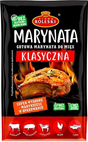Marynata Klasyczna Do Mięsa i Ryb Bez Glutenu i Konserwantów 200g ROLESKI