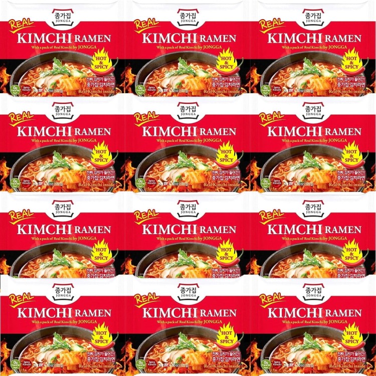 12x Zupka Instant Koreańska Kapusta KimChi Ramen KARTON 122g JONGGA