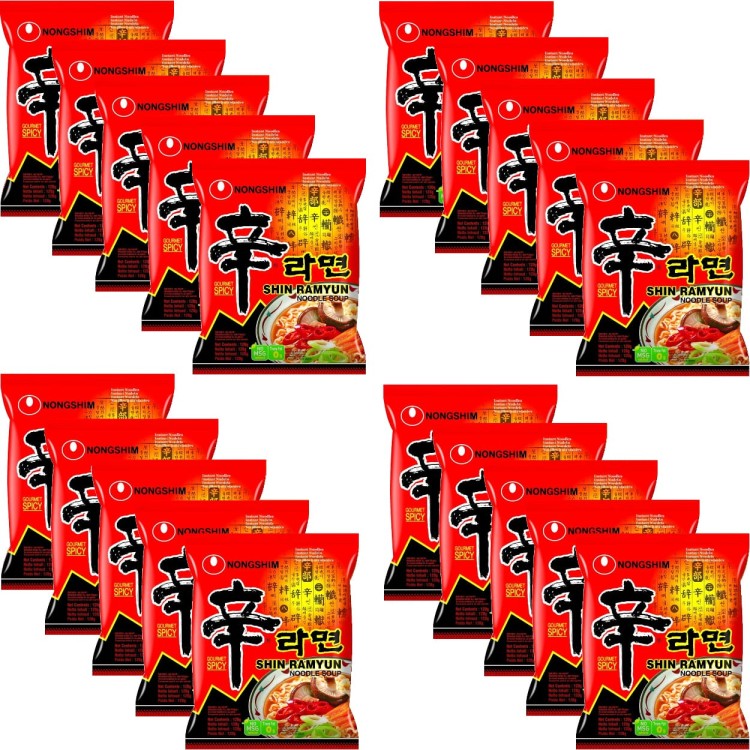 20x Zupka Shin Ramyun Koreańska Ostra Hot KARTON 120g NONGSHIM