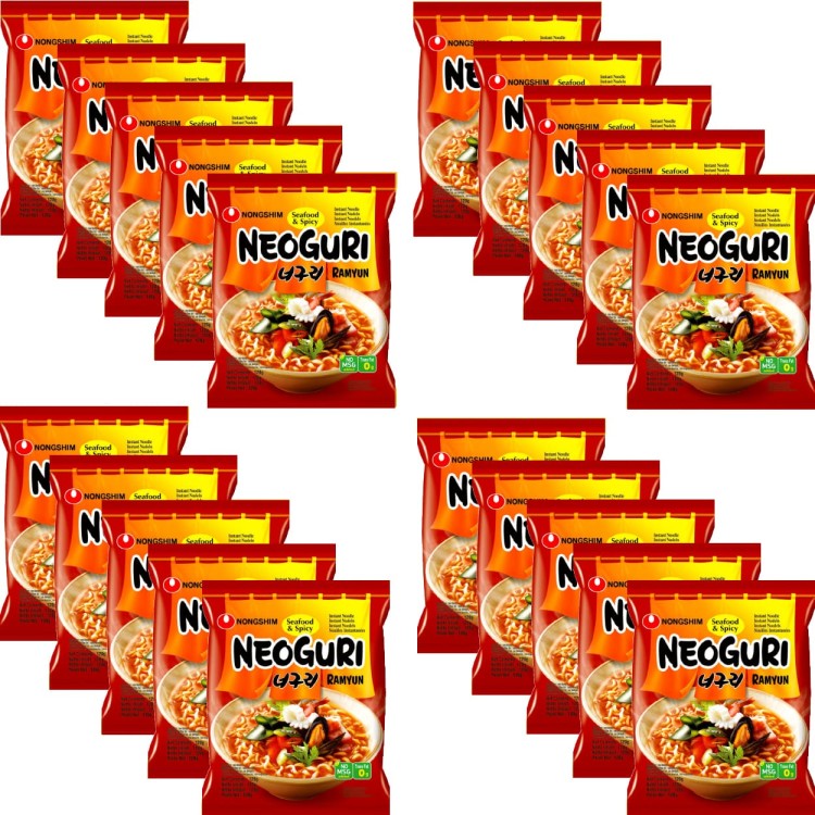 20x Zupka Neoguri Ramyun Owoce Morza Ostra Korea KARTON 120g NONGSHIM