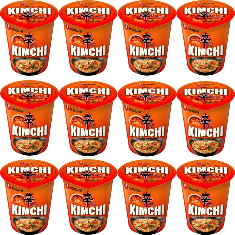 12x Zupka Koreańska Kimchi Ramyun Cup KARTON 75g NONGSHIM