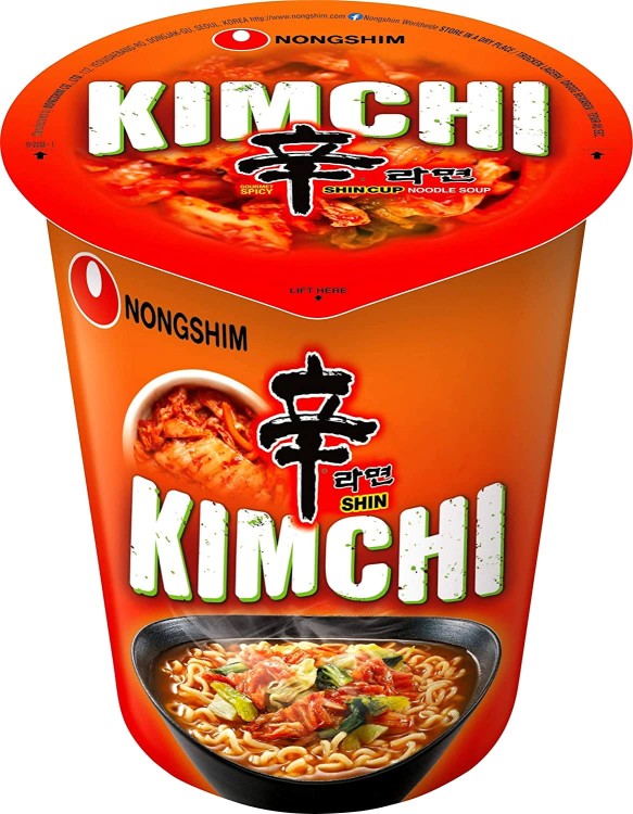 12x Zupka Koreańska Kimchi Ramyun Cup KARTON 75g NONGSHIM