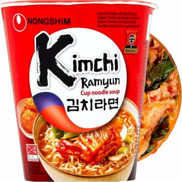 12x Zupka Koreańska Kimchi Ramyun Cup KARTON 75g NONGSHIM