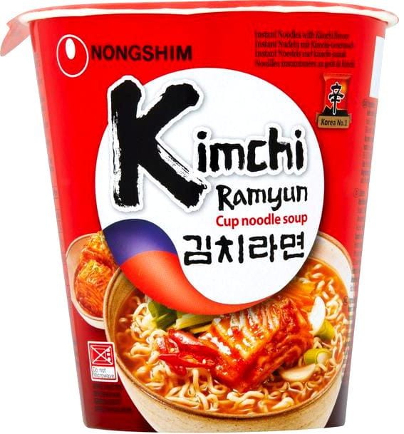 12x Zupka Koreańska Kimchi Ramyun Cup KARTON 75g NONGSHIM
