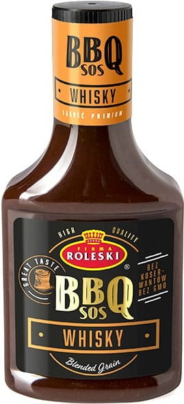 Sos BBQ Ze Szkocką Whisky Dla Wegan Bez Konserwantów 365g ROLESKI