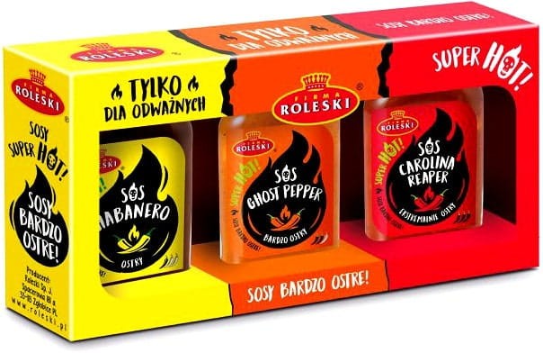 Zestaw Bardzo Ostrych Sosów SUPER HOT 345g ROLESKI