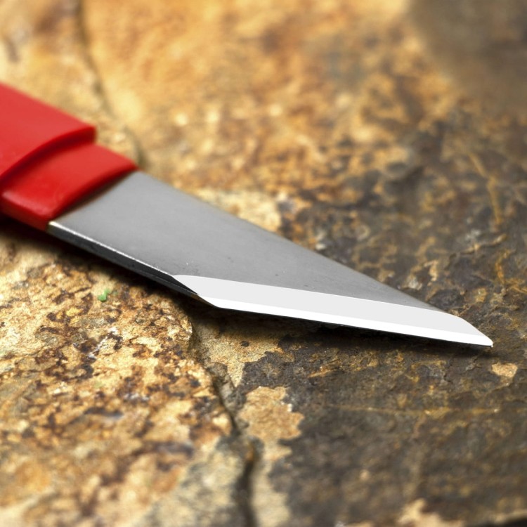 Kanetsune 420J2 Japoński Nóż Kiridashi 4 cm Czerwony