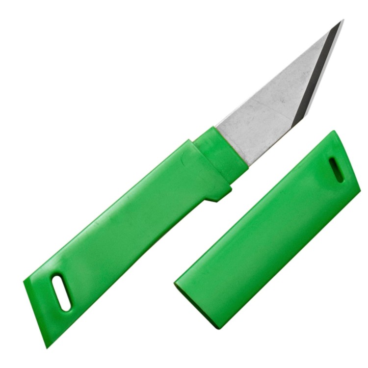 Kanetsune 420J2 Japoński Nóż Kiridashi 4 cm Zielony