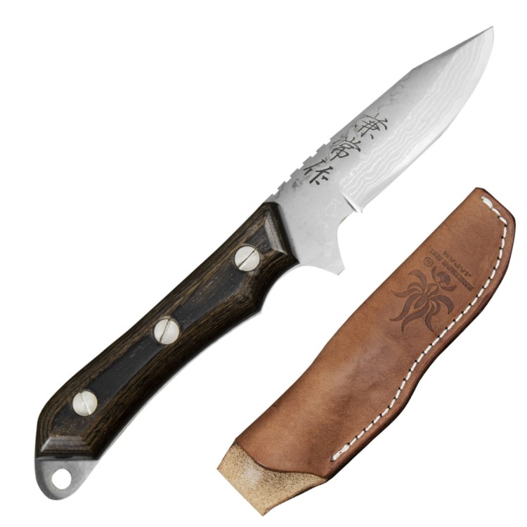 Kanetsune Aogami#2 Seseragi Drop Nóż Turystyczny 7 cm