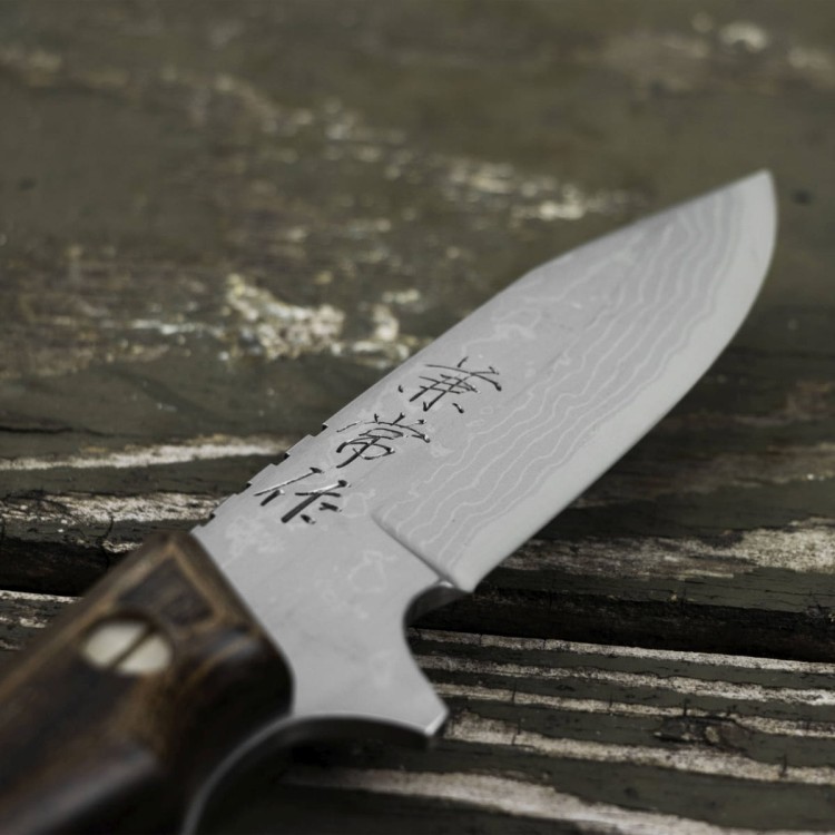 Kanetsune Aogami#2 Seseragi Drop Nóż Turystyczny 7 cm