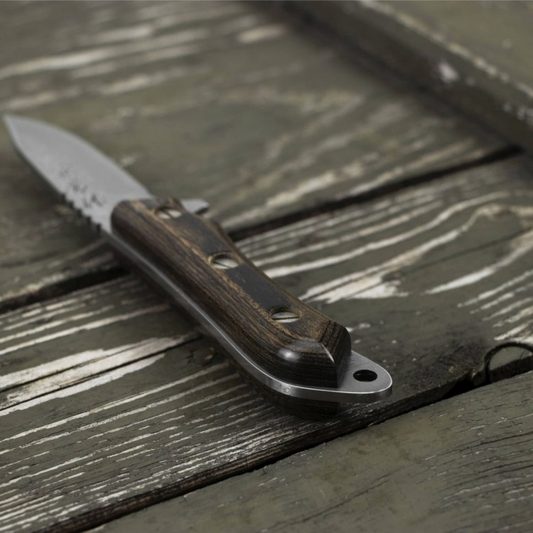 Kanetsune Aogami#2 Seseragi Drop Nóż Turystyczny 7 cm