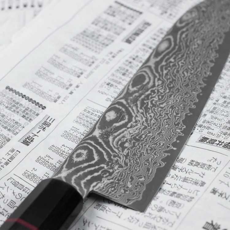Kanetsune Namishibuki SG-2 Nóż Santoku 18 cm i Ochraniacz Saya