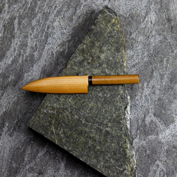 Kanetsune 420J2 Japoński Nożyk z Drewnianą Pochwą 10,5 cm