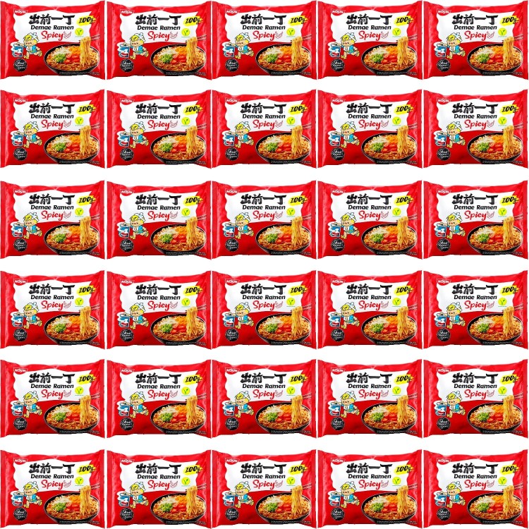 30x Zupka Makaron Demae Ramen Instant OSTRA KARTON 100g NISSIN