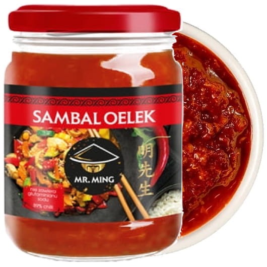 Sos Sambal Oelek Pasta Ostry Przecier z Chili 238g MR. MING