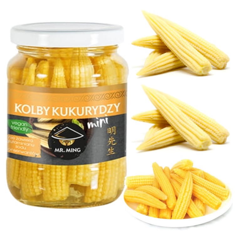 Mini Kolby Kukurydzy Młoda Kukurydza w Słoiku 340g MR. MING