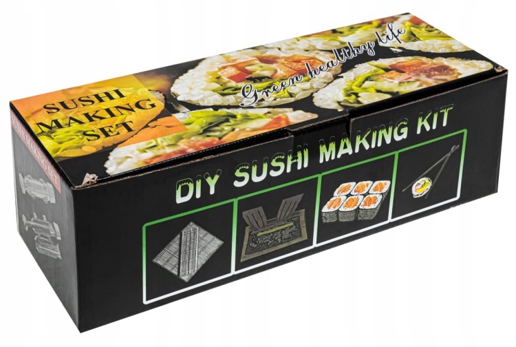Zestaw Maszynka Roller Do Robienia Sushi Z Rolką Mata Nóż XXL